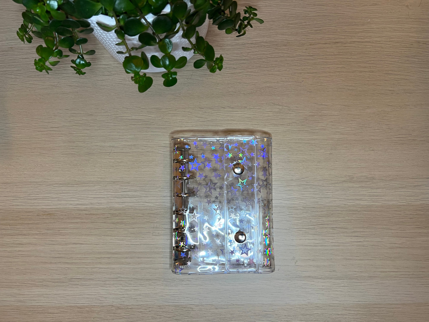 Classeur A7 à rabat, étoiles holographiques