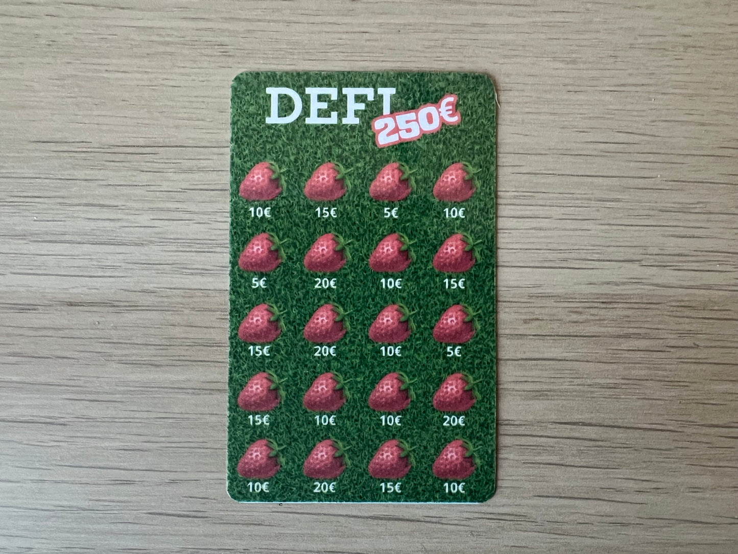 Mini défi budget fraises 250 euros, épargner 250 euros, défi budgétaire