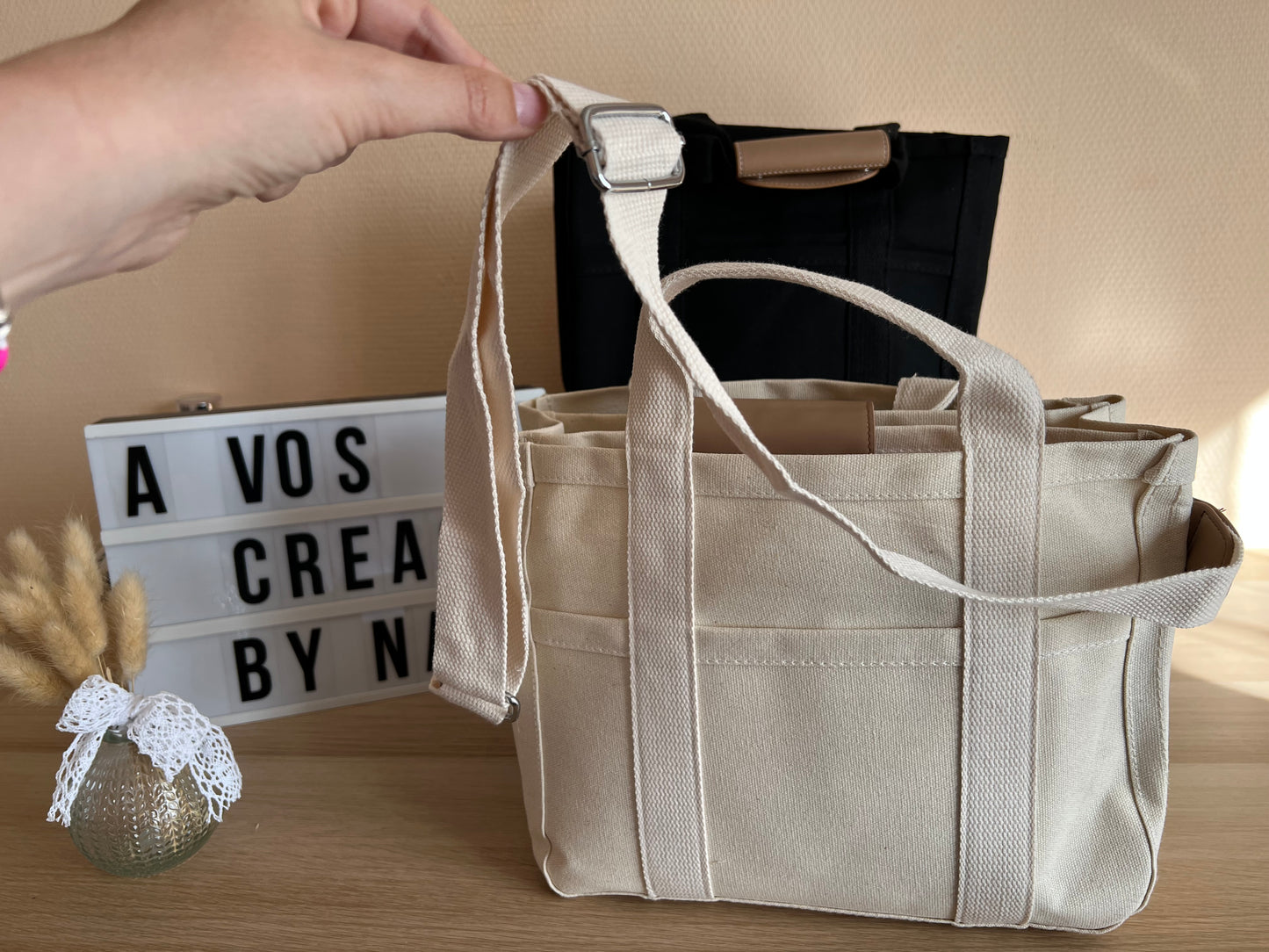 Sac fourre tout à compartiments personnalisé