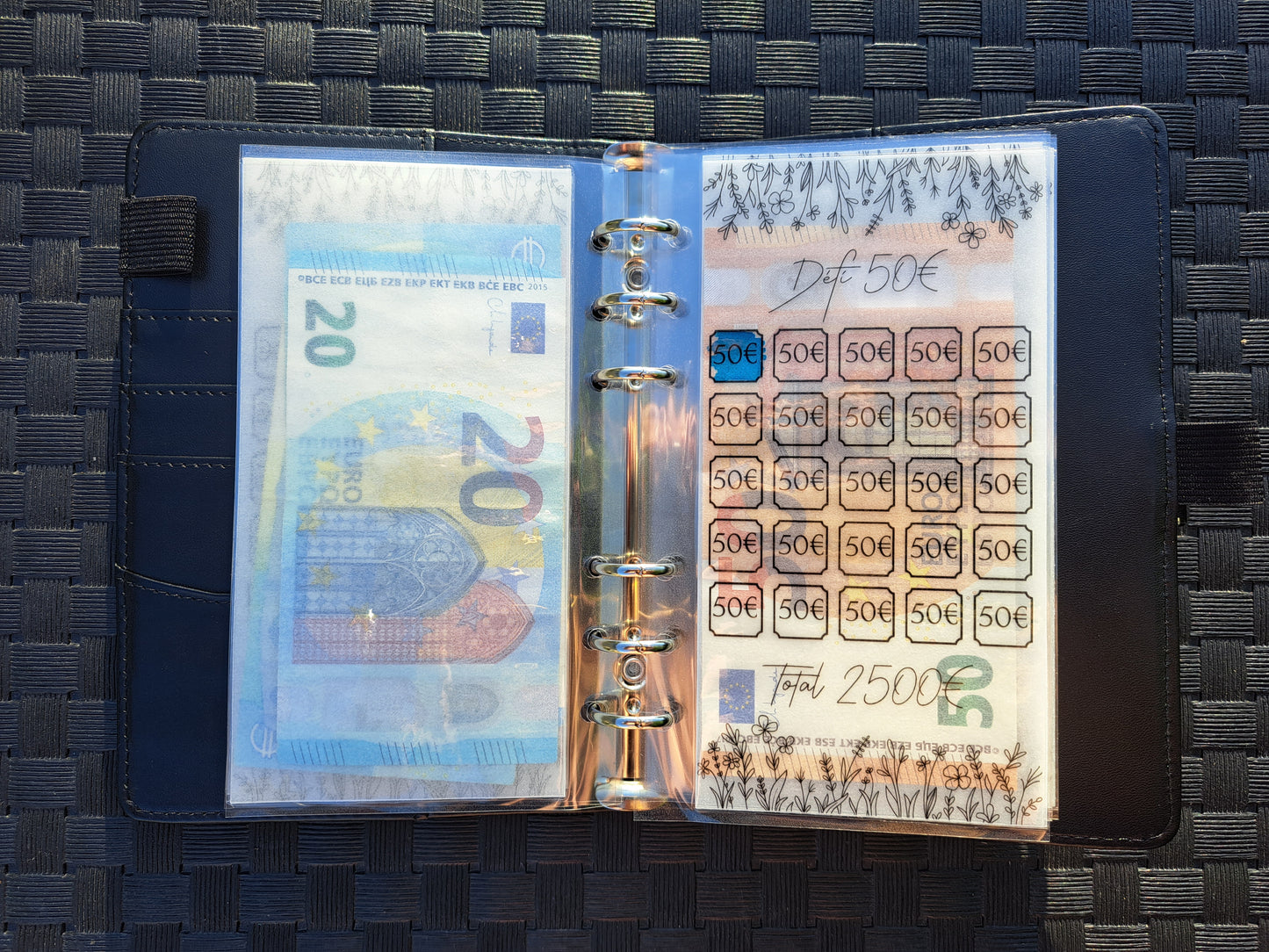 A6 Enveloppe défis minimaliste plastifiée