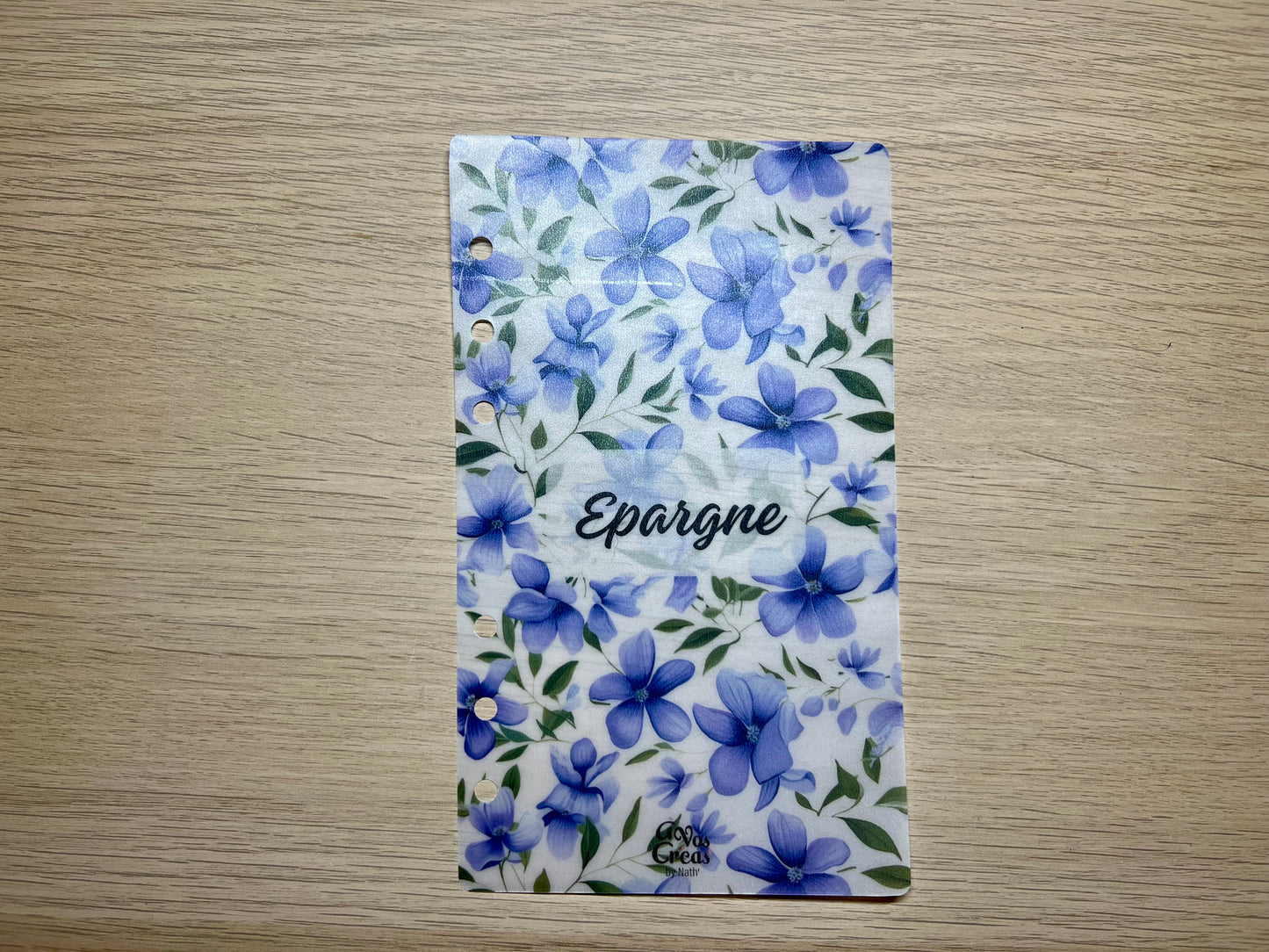 A6 ou A5 Page de garde plastifiée perforée mat