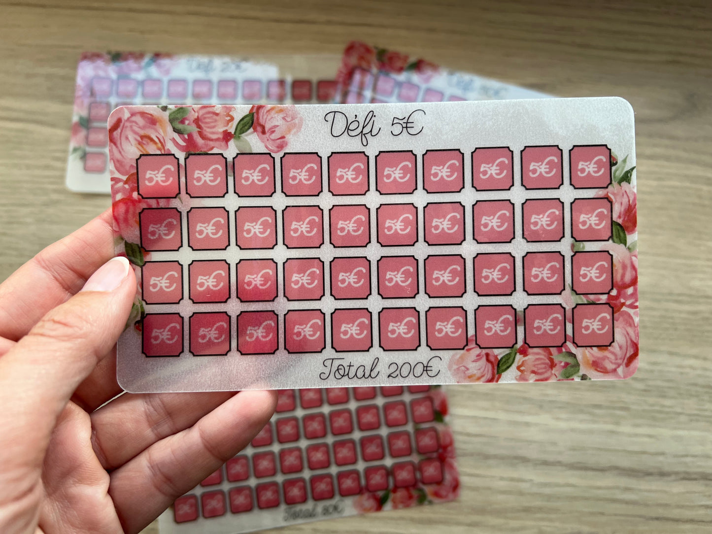 Fiche défis fleuri et trousse rose en option