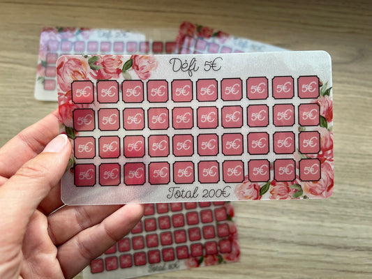 Fiche défis fleuri et trousse rose en option