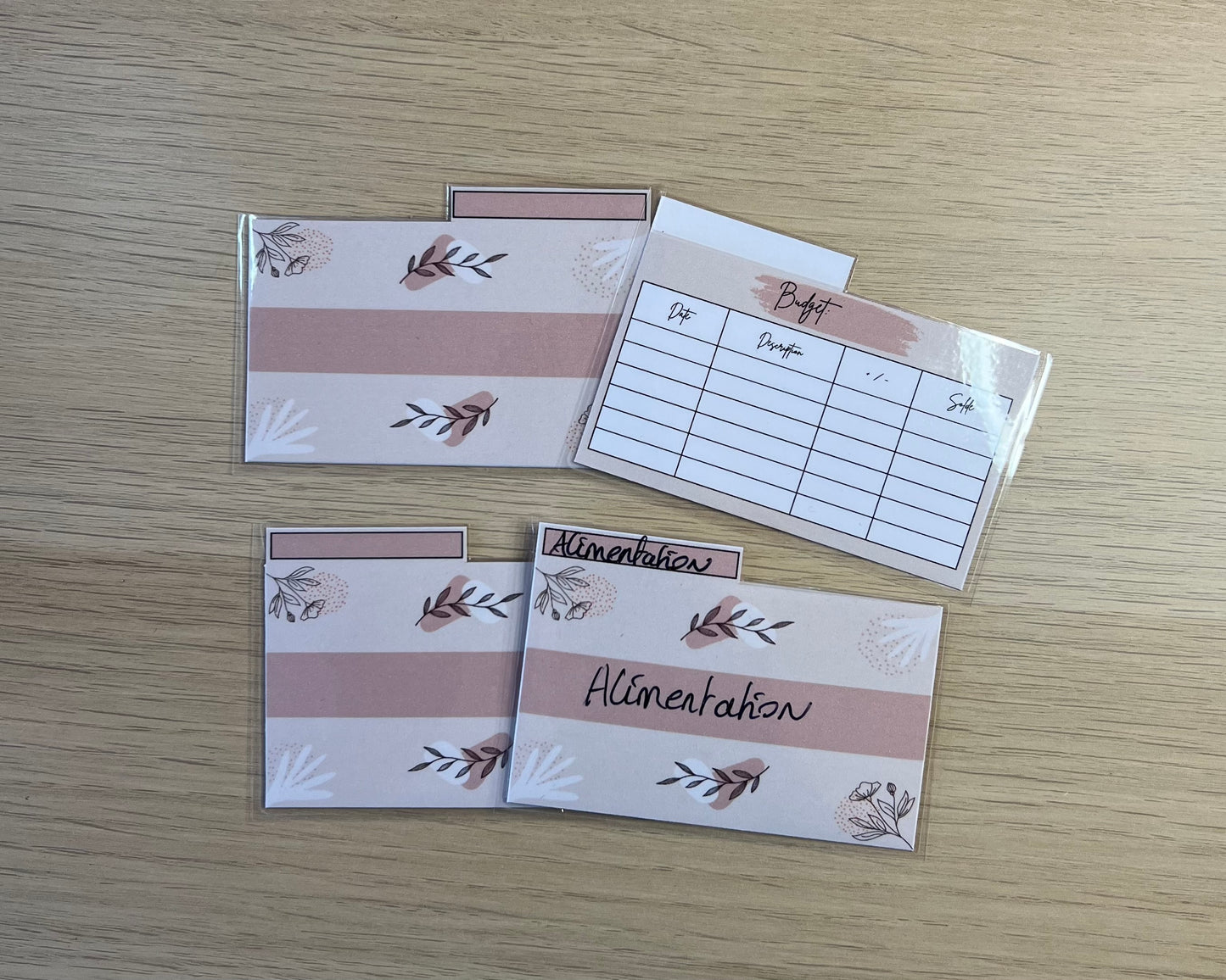 mini enveloppes budget porte monnaie plastifiées avec tracker