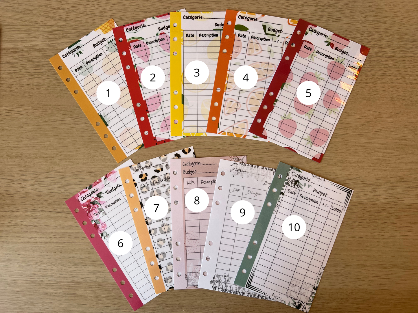 Tracker plastifié perforé A6