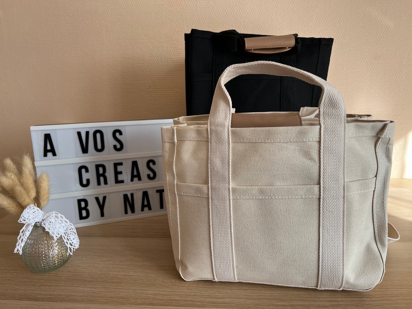 Sac fourre tout à compartiments personnalisé