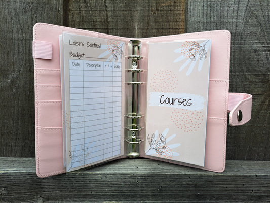 A5 Enveloppe budget plastifiée perforée avec tracker