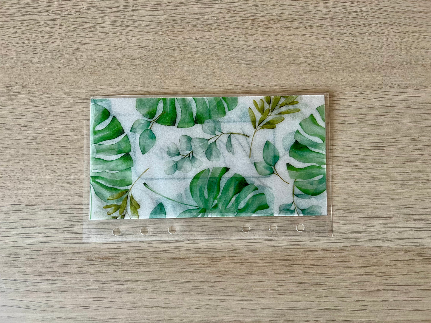 A6 Enveloppe budget plastifiée personnalisée thème jungle