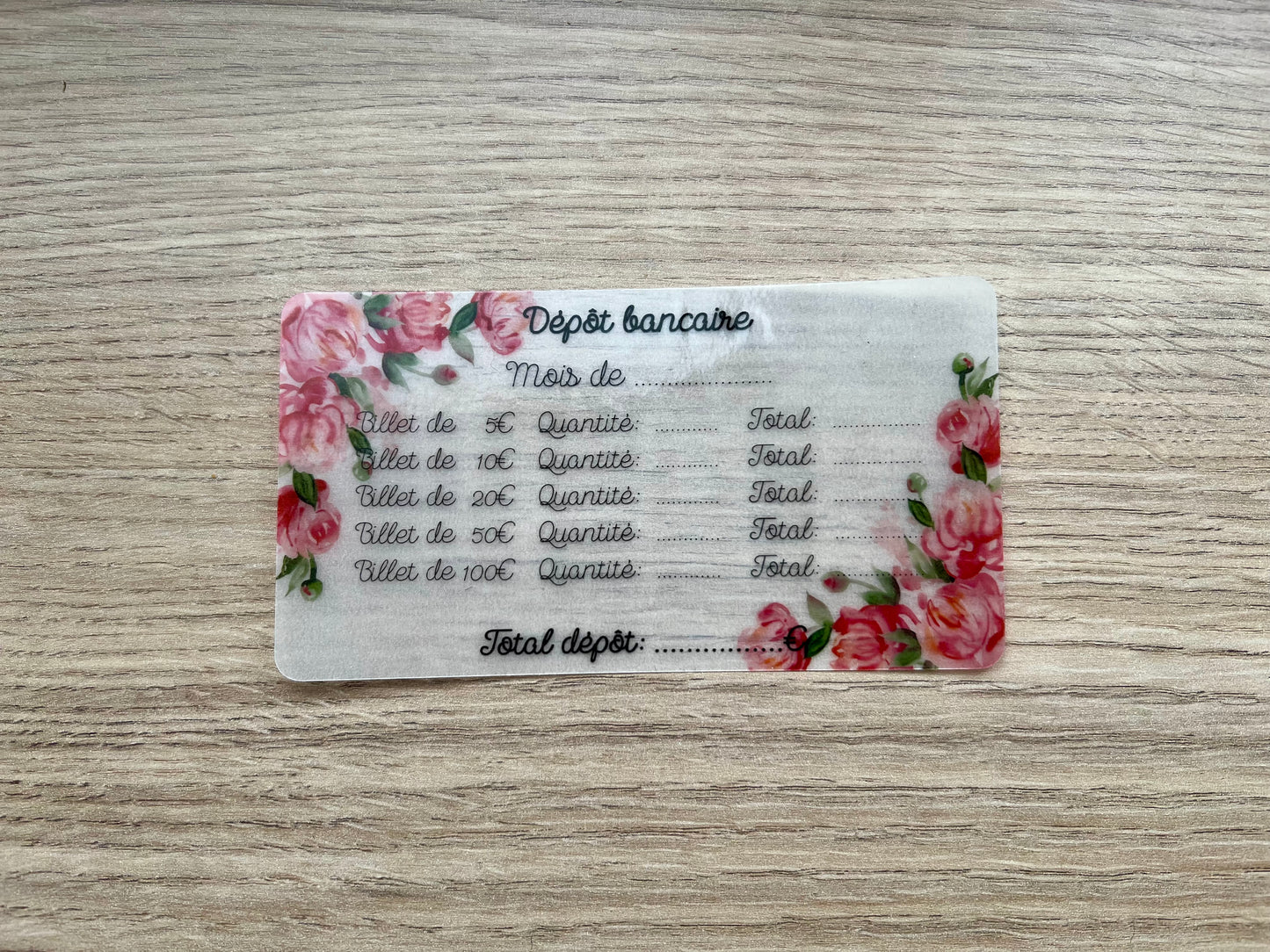 Pochette retrait bancaire