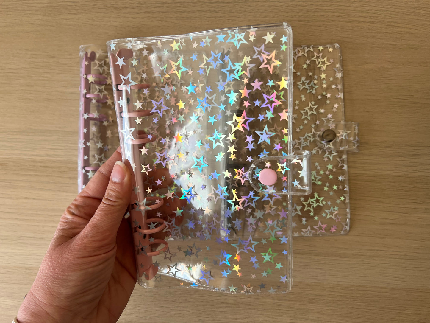 Classeur A6 à étoiles holographiques
