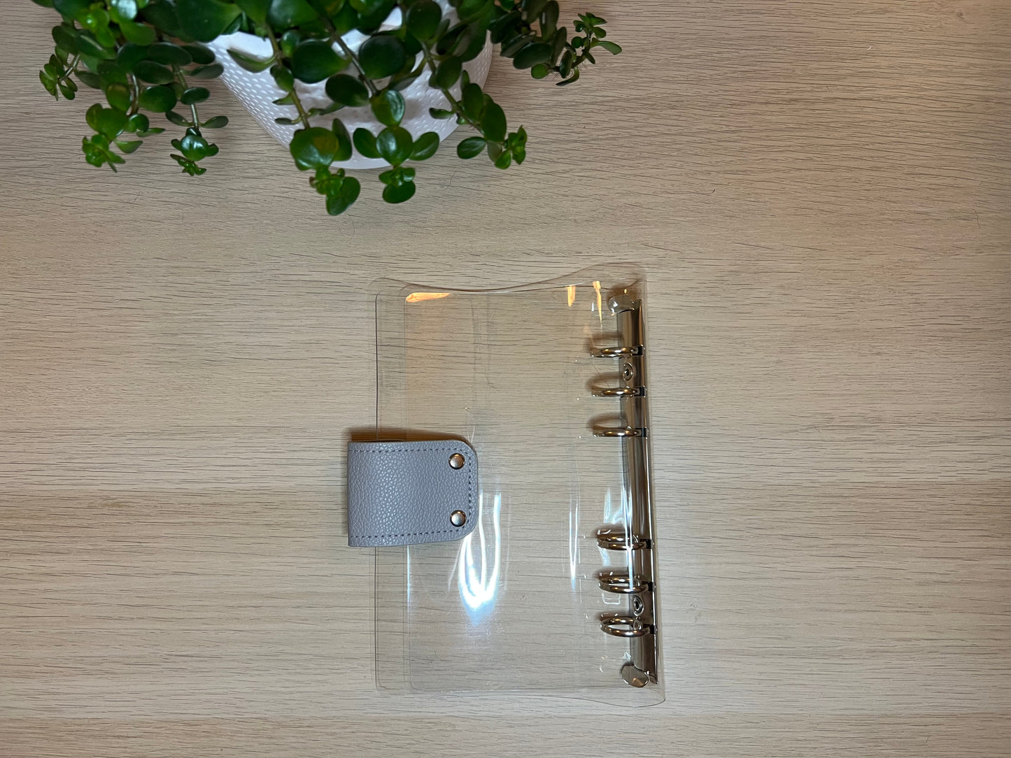 Classeur A6 attaches simili grises