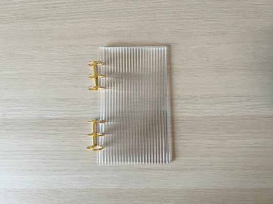 Classeur A6 rigide côtelé en acrylique