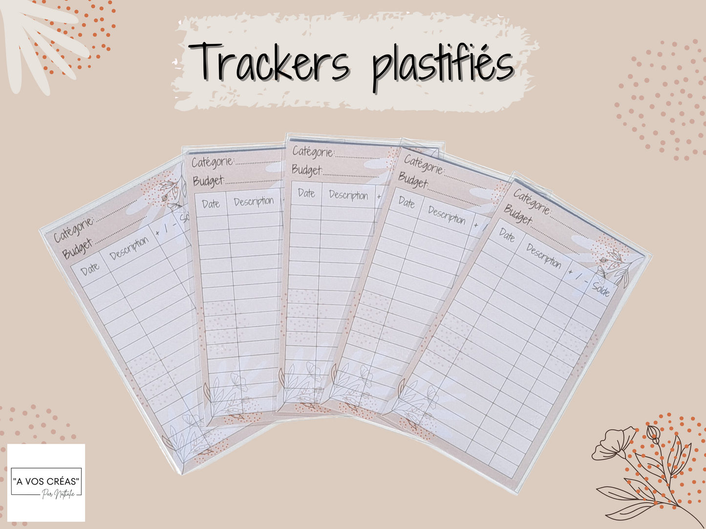 A5 Enveloppe budget zip personnalisée + tracker en option