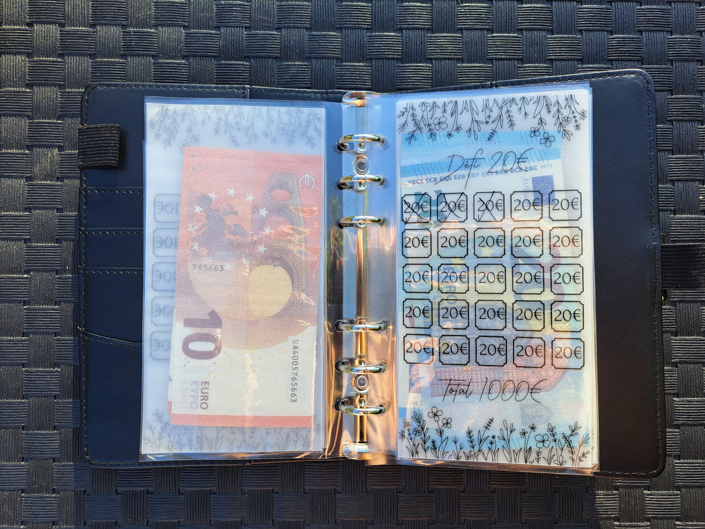 A6 Enveloppe défis minimaliste plastifiée