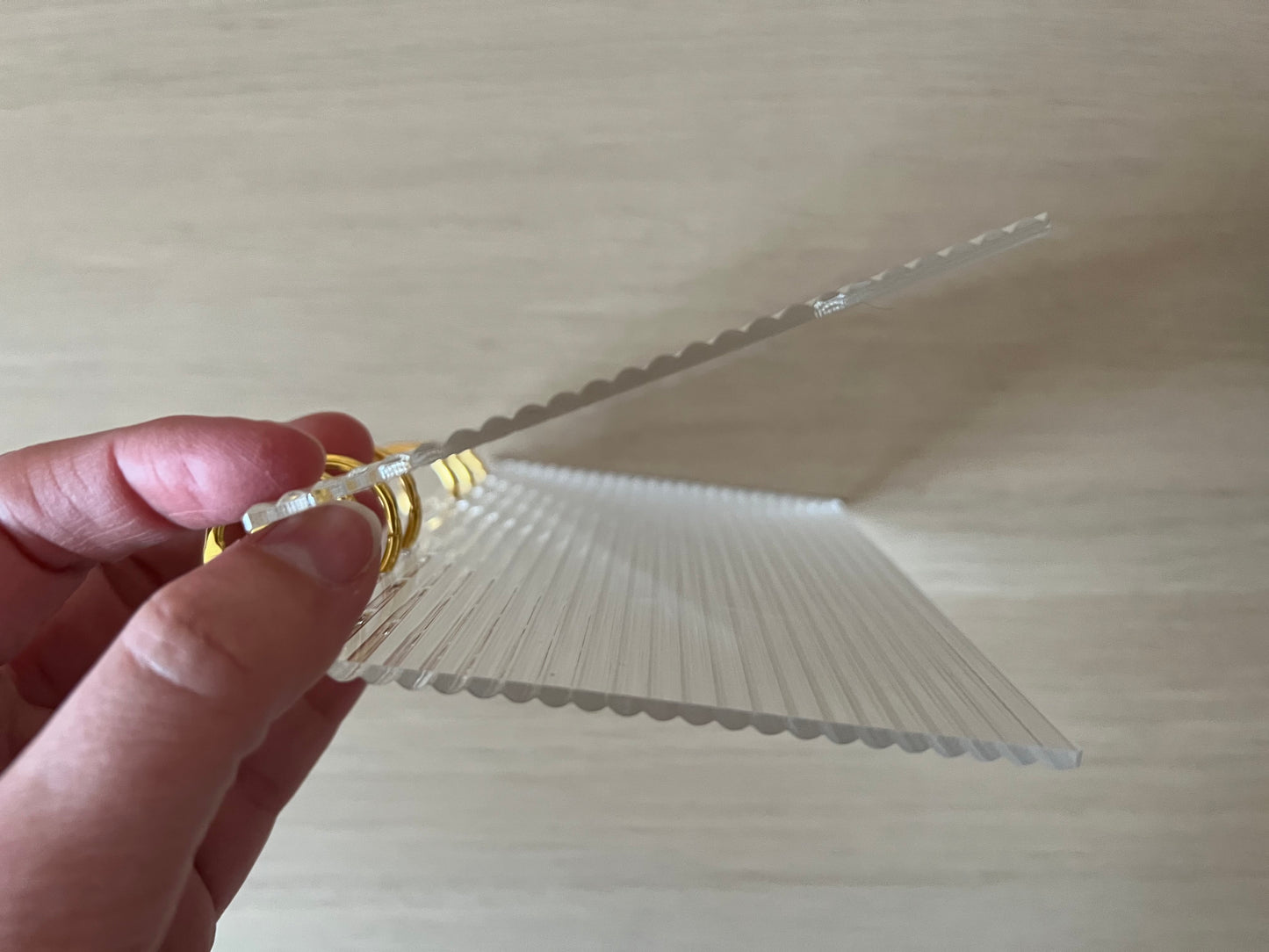 Classeur A6 rigide côtelé en acrylique