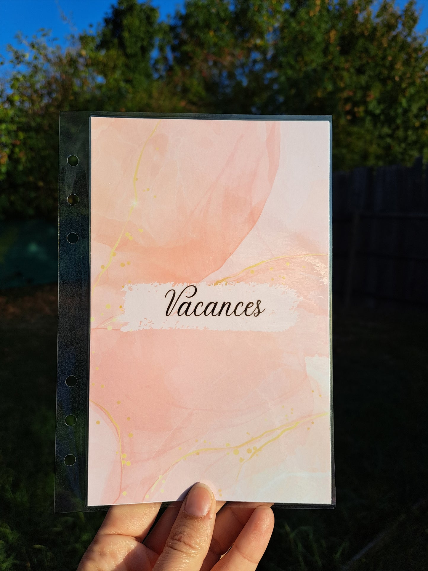 A5 Enveloppe budget plastifiée perforée avec tracker