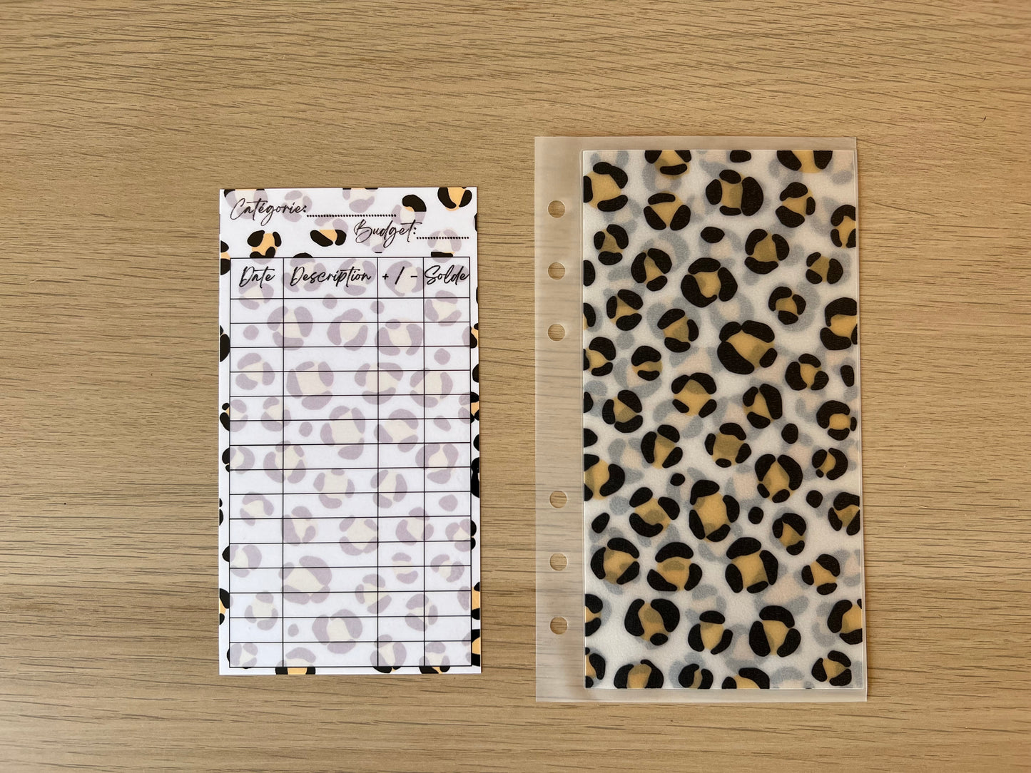 Enveloppe budget A6 thème léopard 🐆