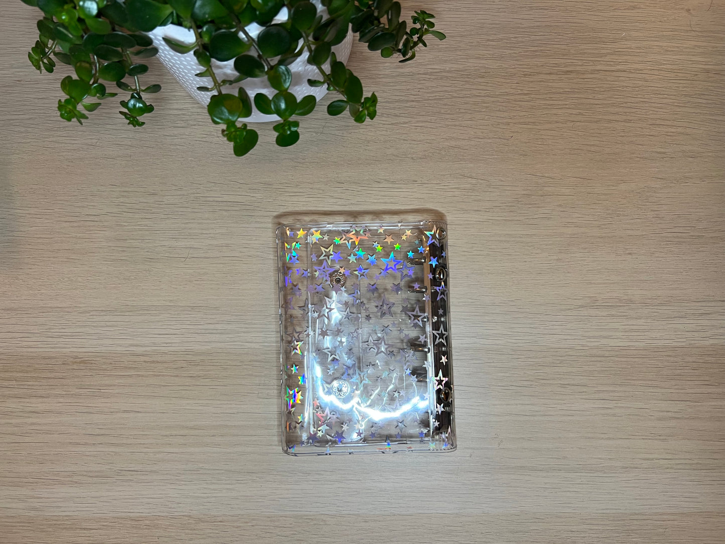 Classeur A7 à rabat, étoiles holographiques