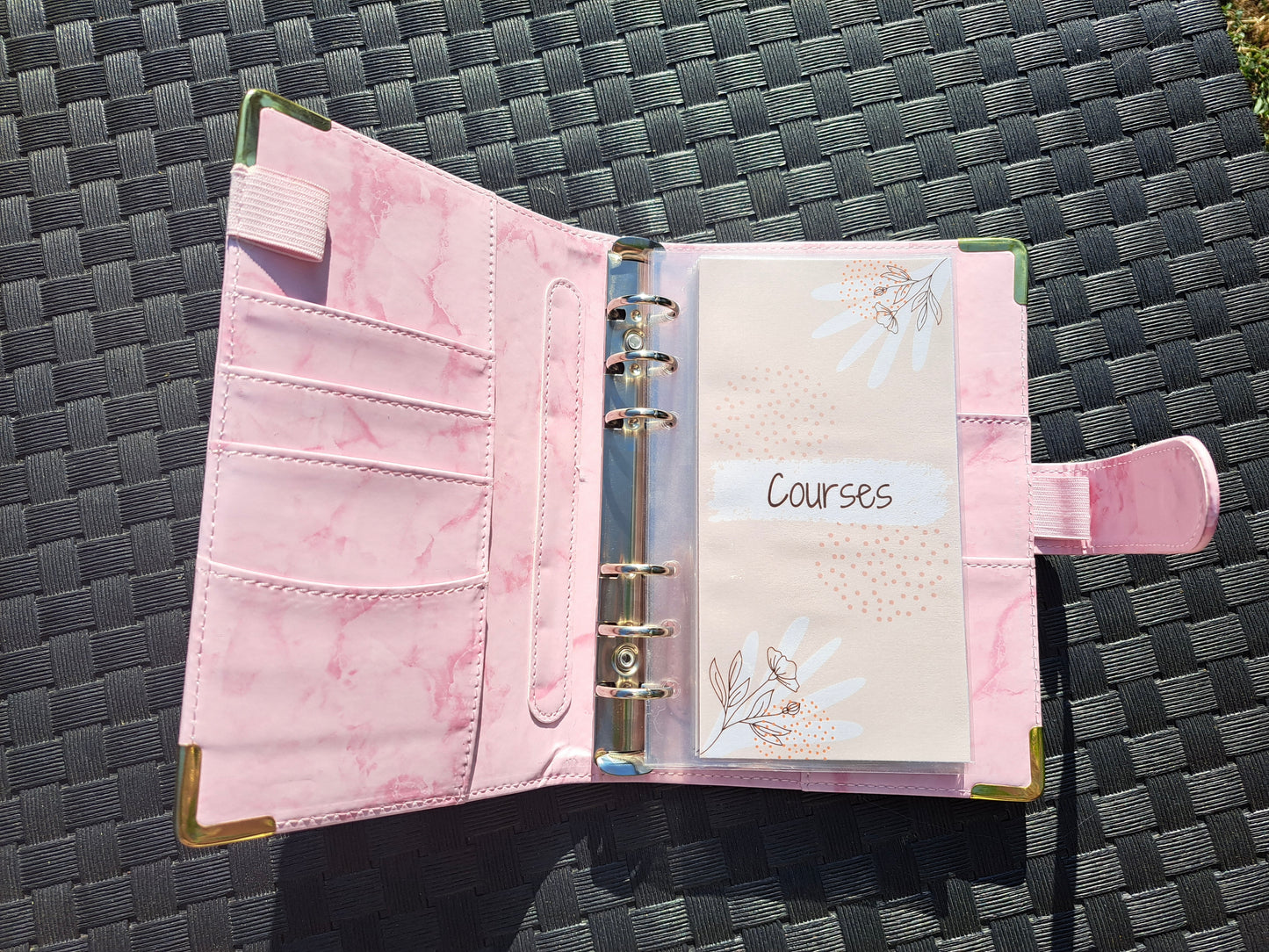 A6 Enveloppe budget plastifiée perforée avec tracker