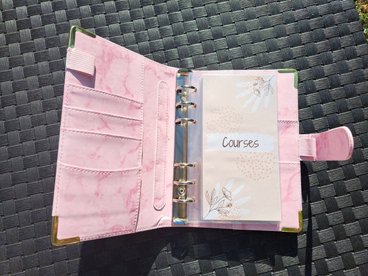 A6 Enveloppe budget plastifiée perforée avec tracker