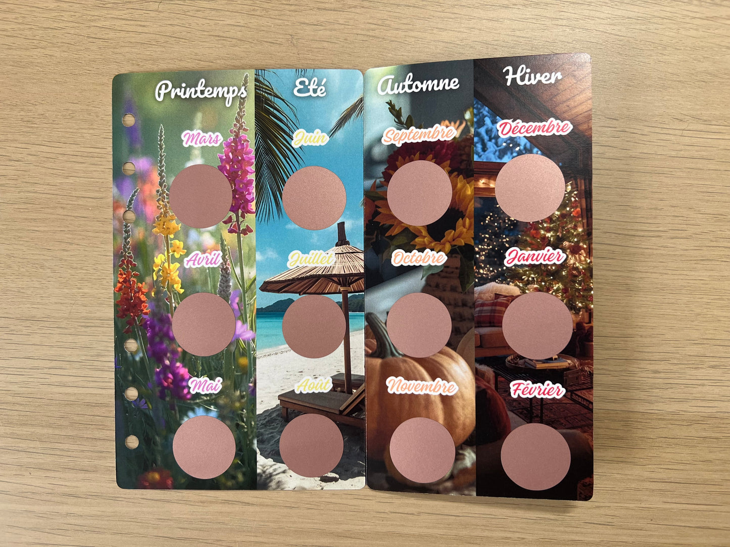 Défi des saisons et des mois à gratter 300€