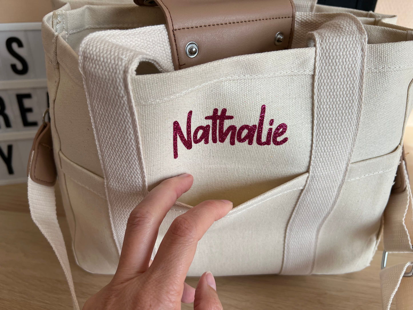 Sac fourre tout à compartiments personnalisé