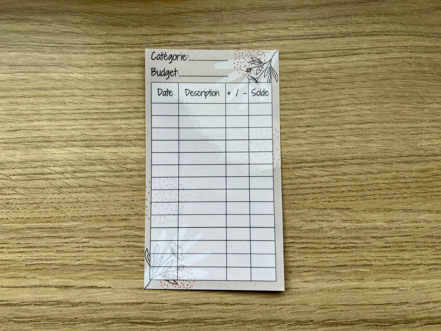 Page de garde et tracker pour enveloppe A6