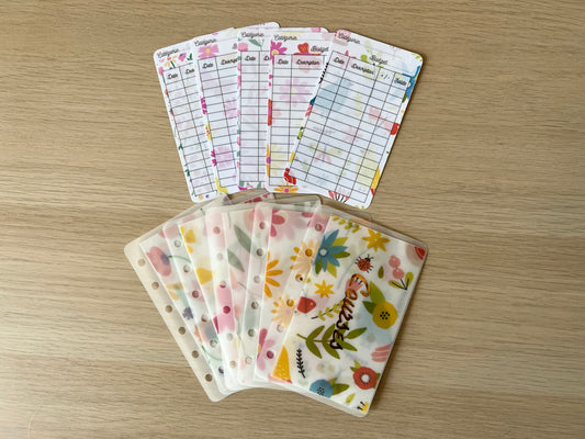 Trackers et/ou enveloppes budget A7 thème printemps