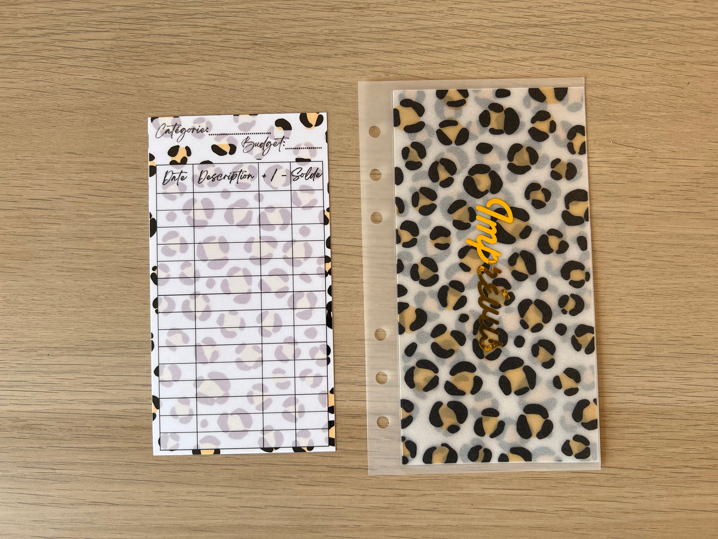 Enveloppe budget A6 thème léopard 🐆