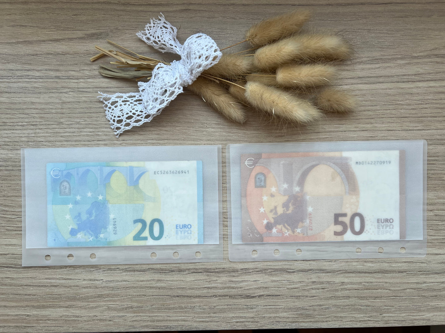 A6 Enveloppes budget mat plastifiées personnalisées perforées pour classeur A6. enveloppe vellum