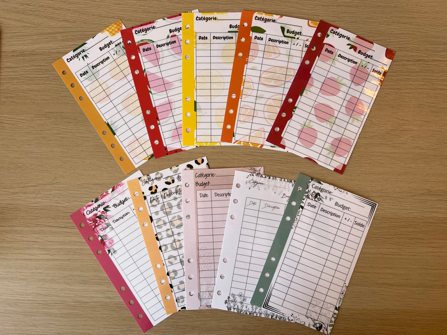 Tracker plastifié perforé A6