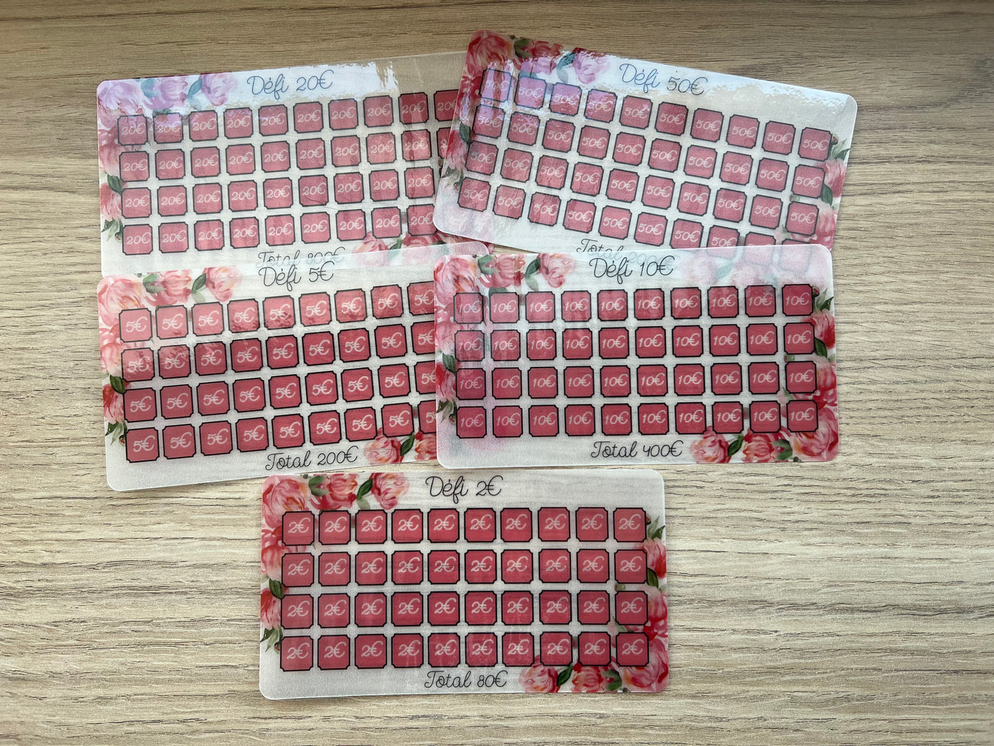 Fiche défis fleuri et trousse rose en option