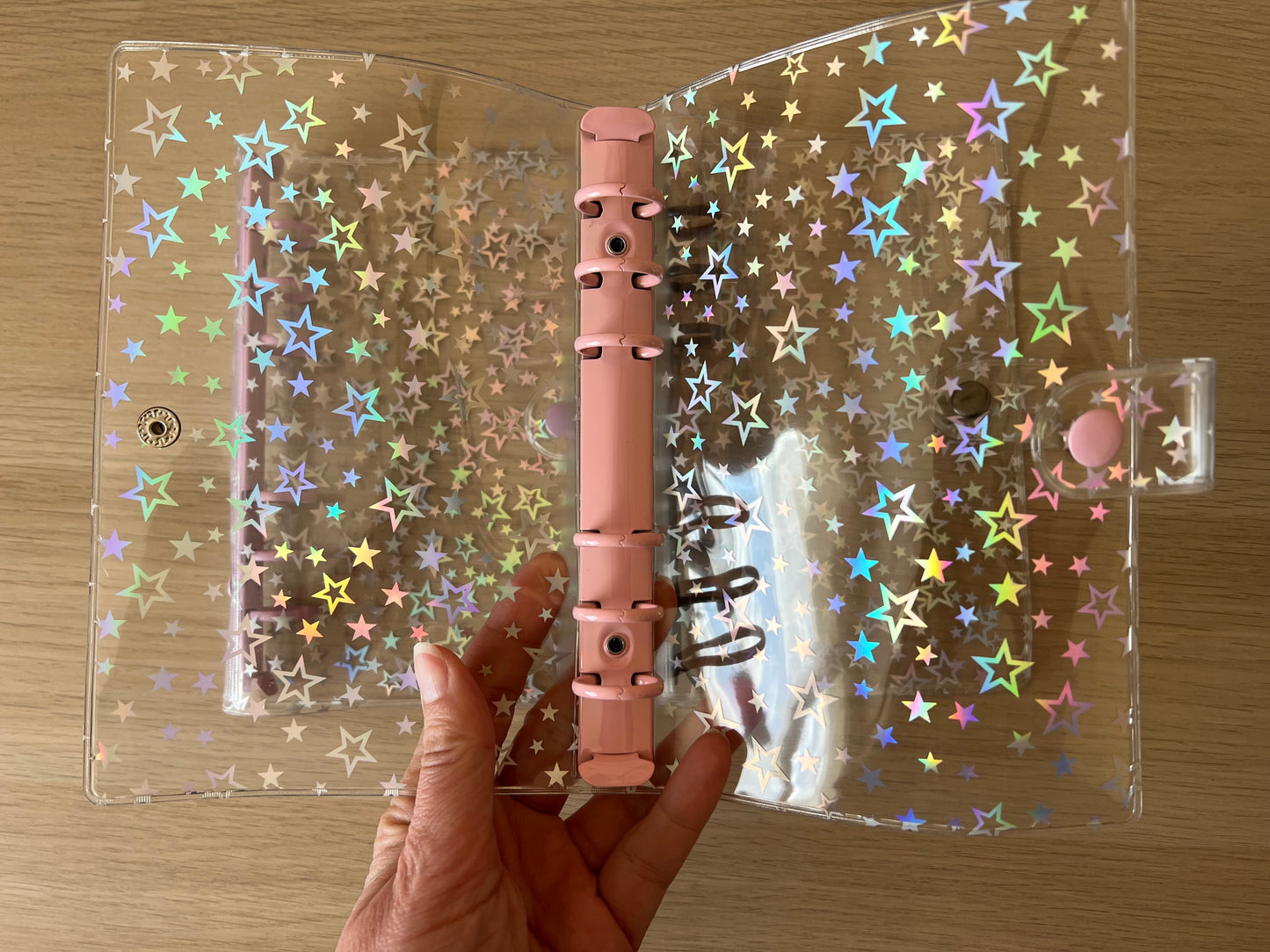 Classeur A6 à étoiles holographiques