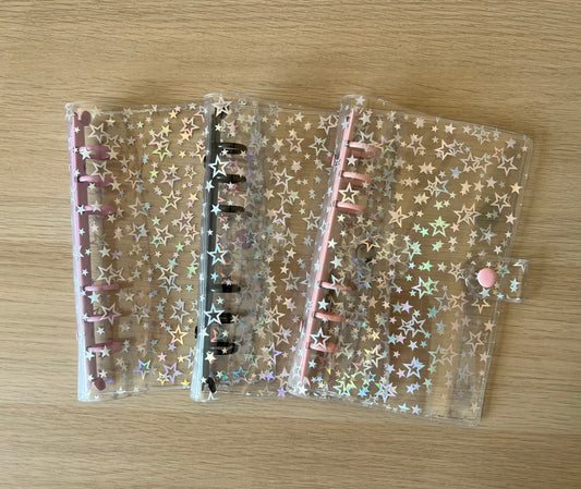 Classeur A6 à étoiles holographiques