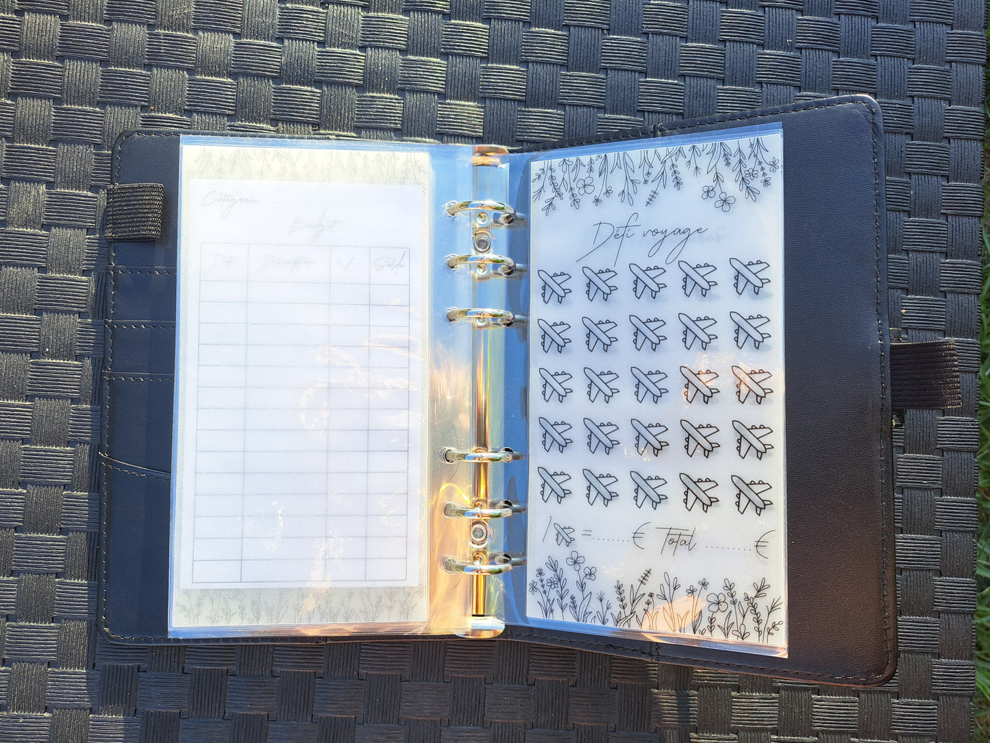 A6 Enveloppe défis minimaliste plastifiée