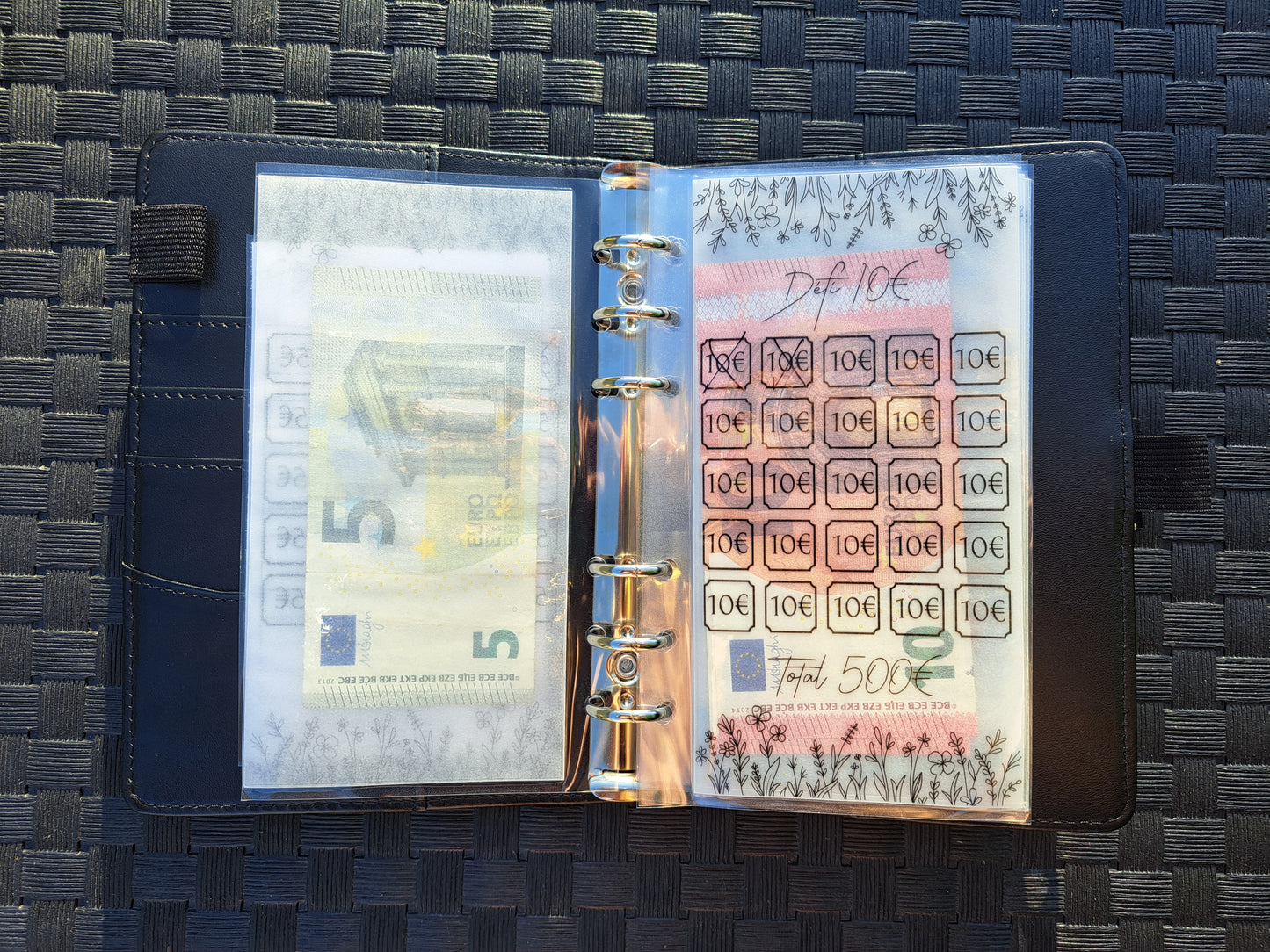 A6 Enveloppe défis minimaliste plastifiée