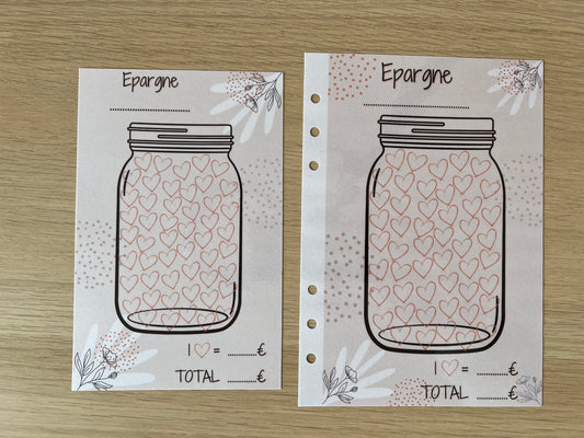 A5 Tracker épargne plastifié