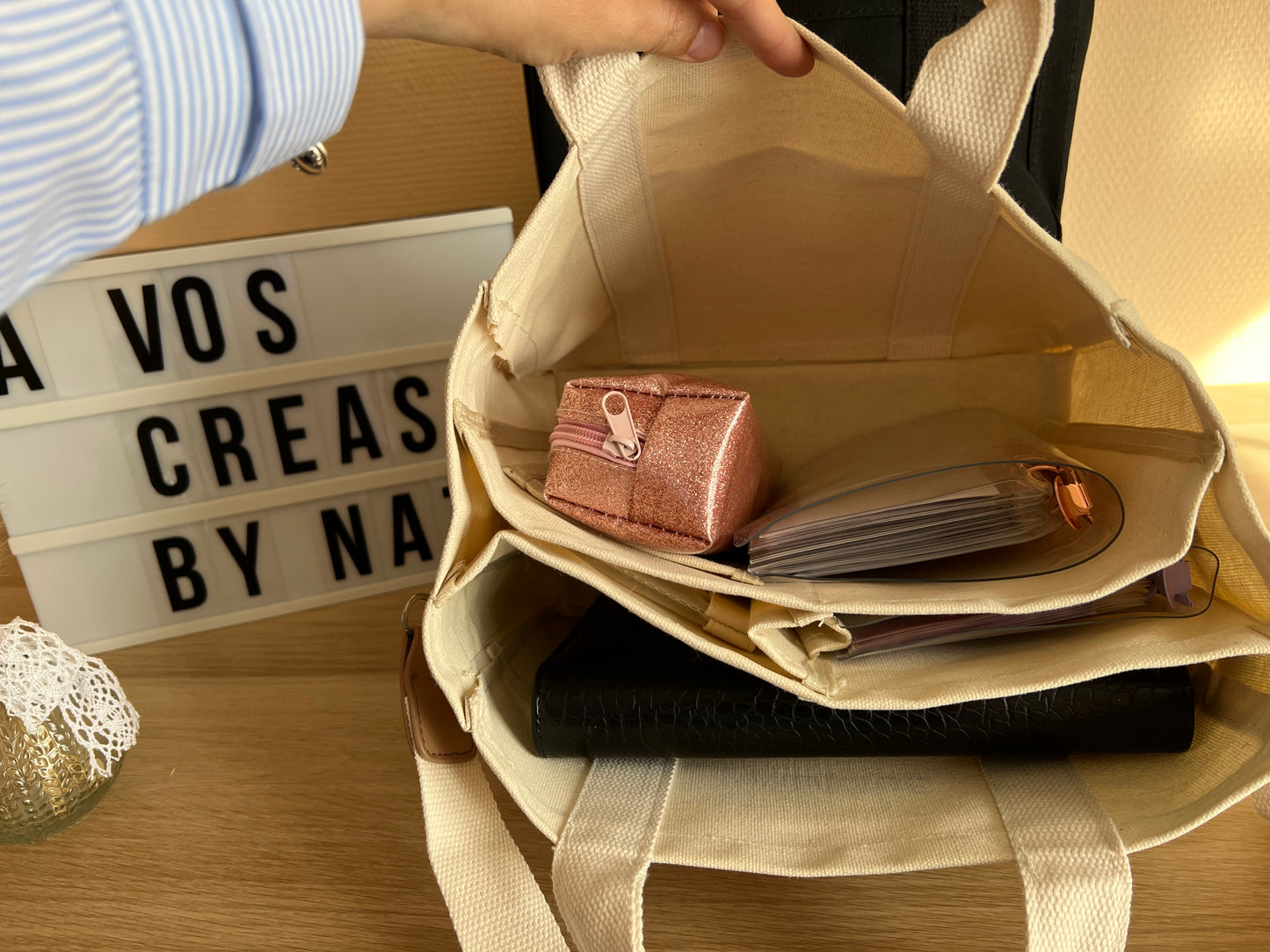 Sac fourre tout à compartiments personnalisé