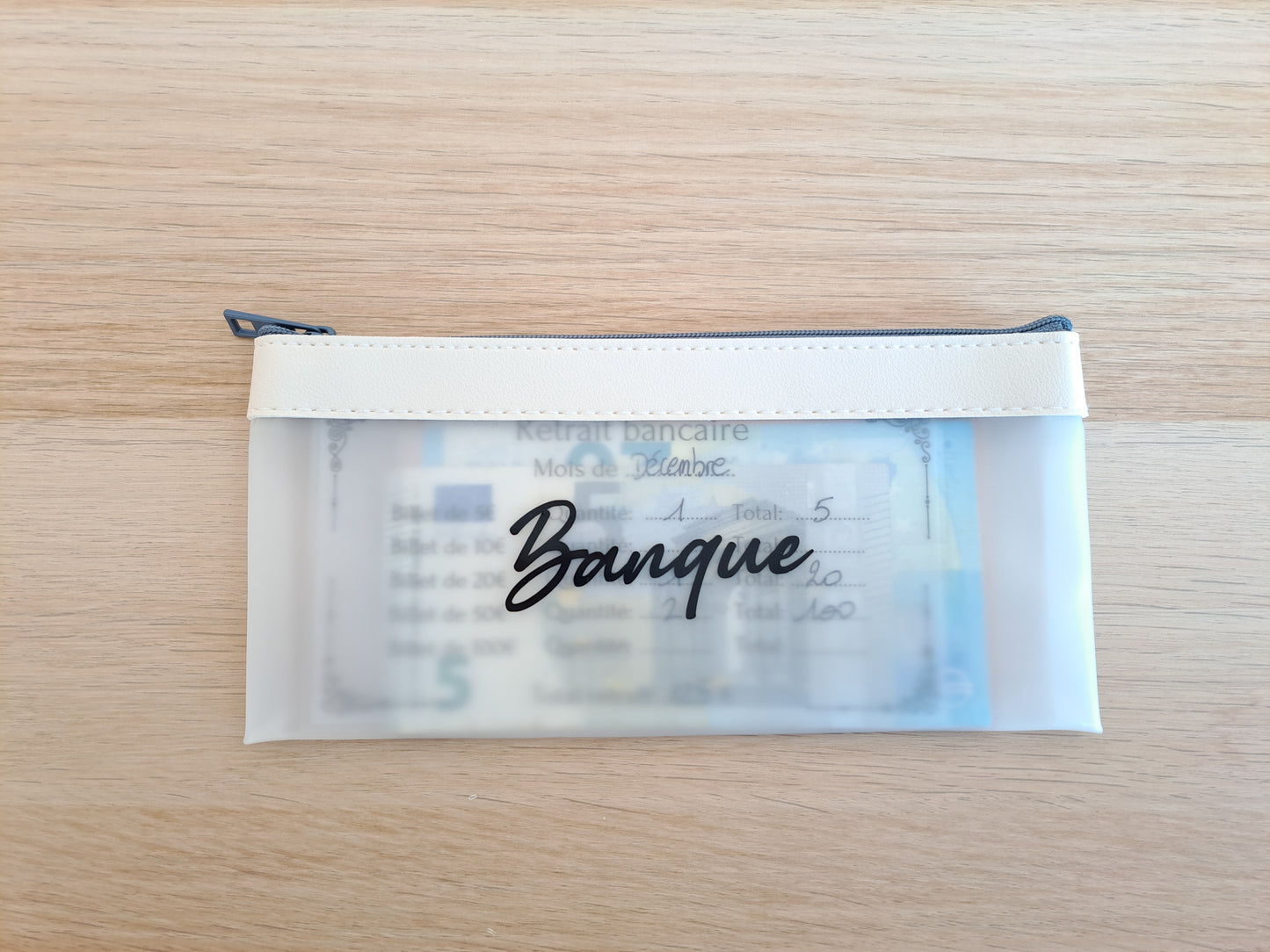 Pochette retrait bancaire, trousse retrait banque