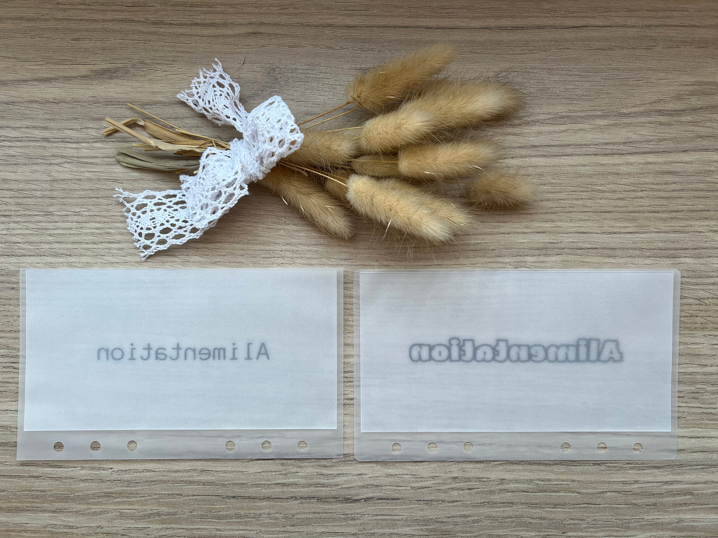 A6 Enveloppes budget mat plastifiées personnalisées perforées pour classeur A6. enveloppe vellum