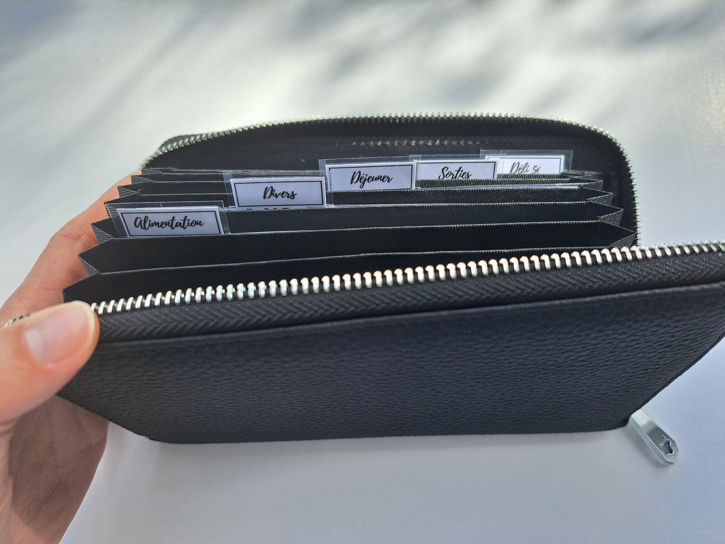 5 enveloppes portefeuille plastifiées personnalisées