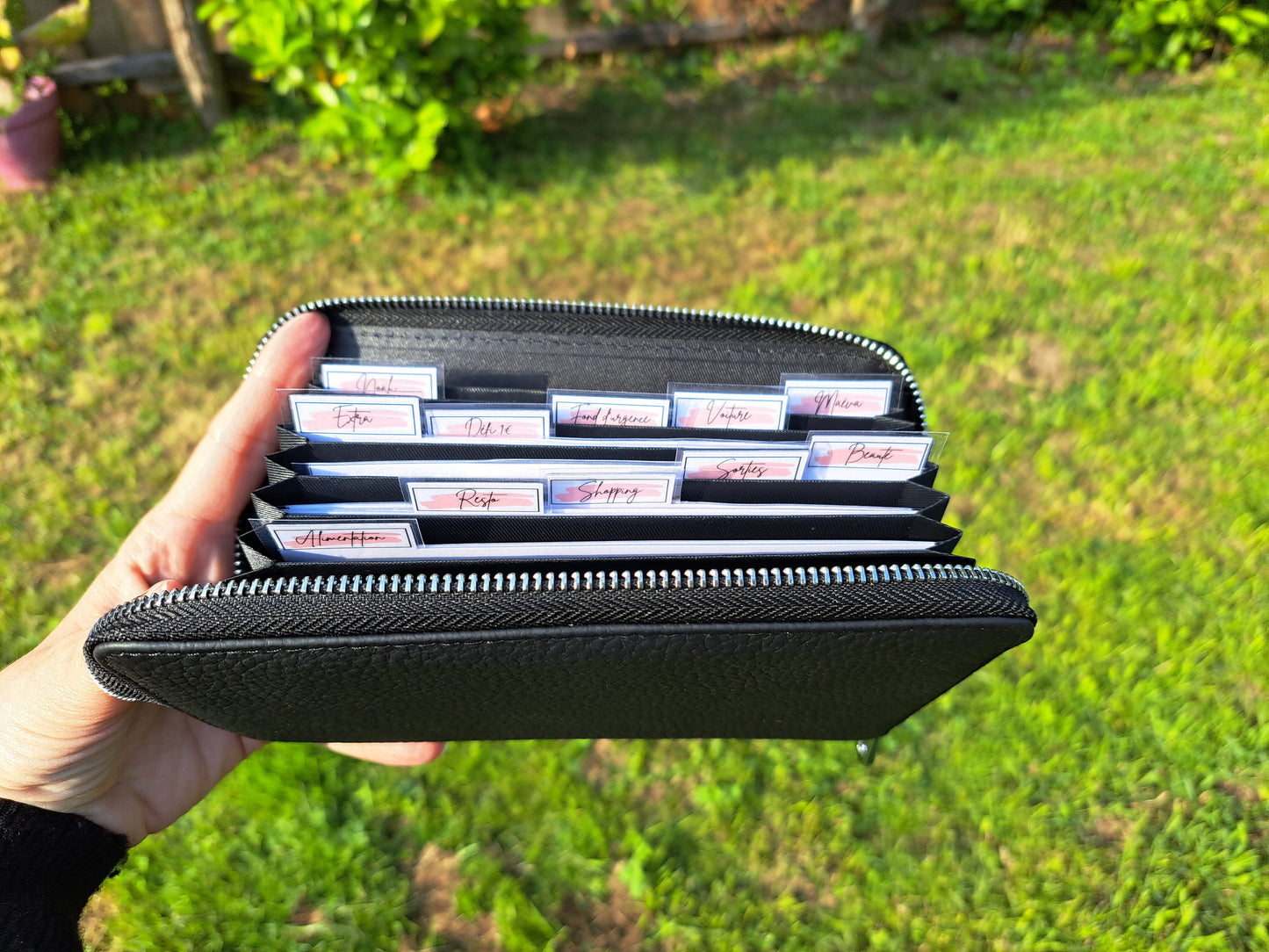 5 enveloppes portefeuille plastifiées personnalisées