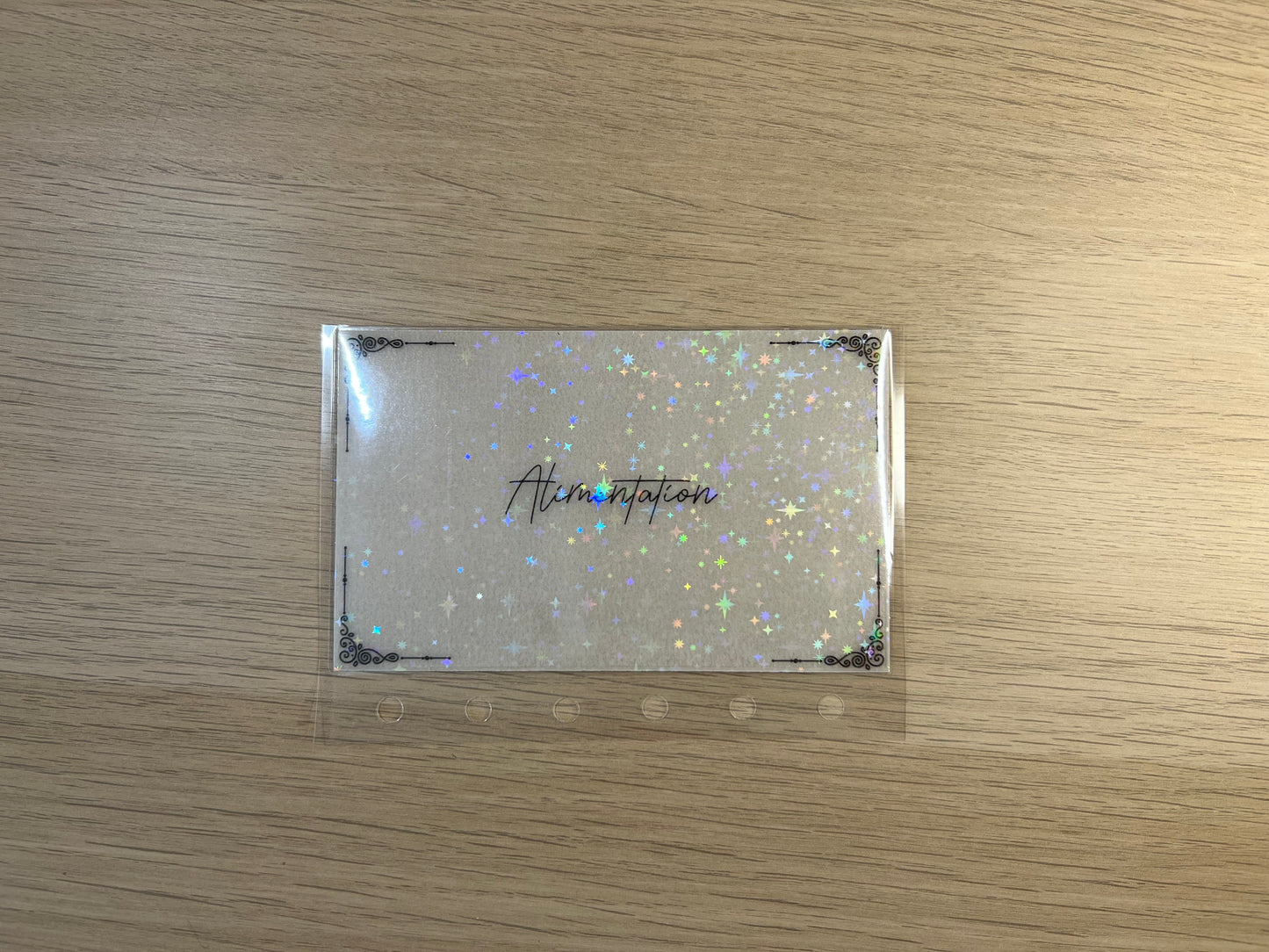 Enveloppes budget calque plastifiées à paillettes pour classeur A7