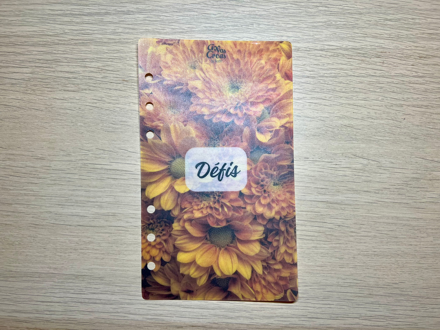 A6 ou A5 Page de garde plastifiée perforée mat