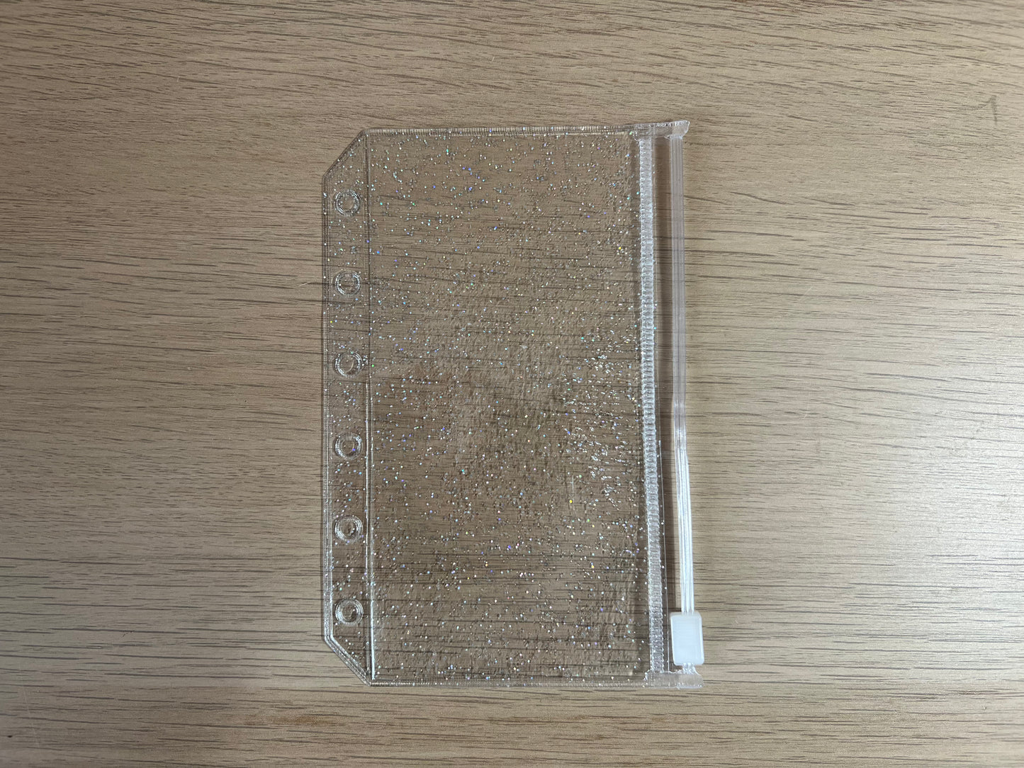 Enveloppe budget zip pailletée A7