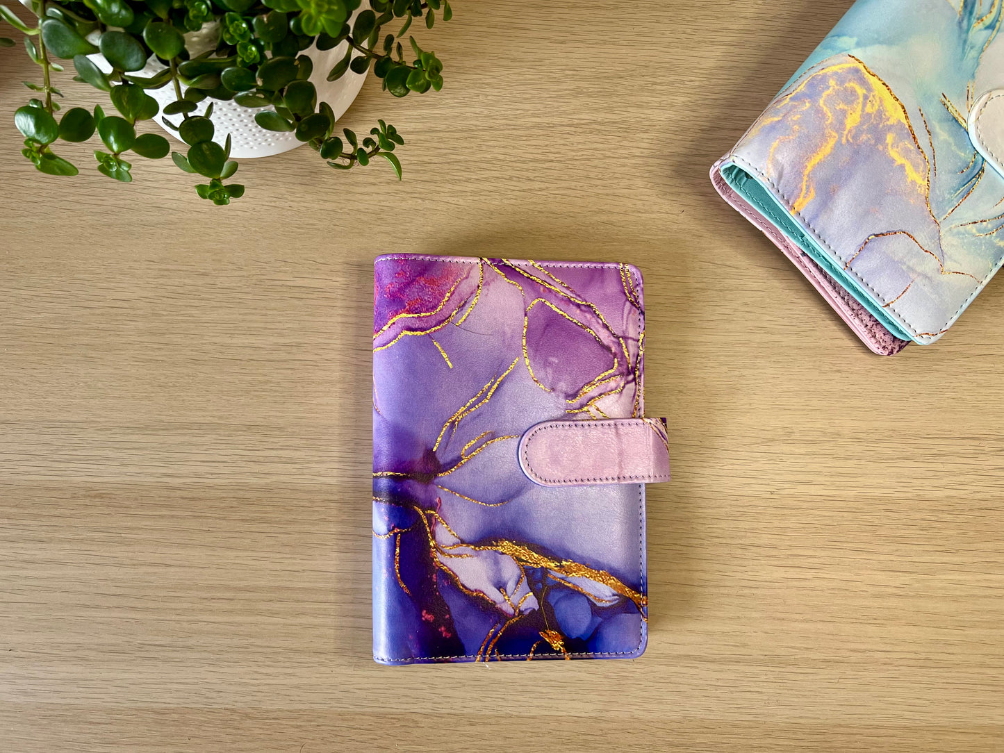 Classeur A6 6 anneaux effet marbré