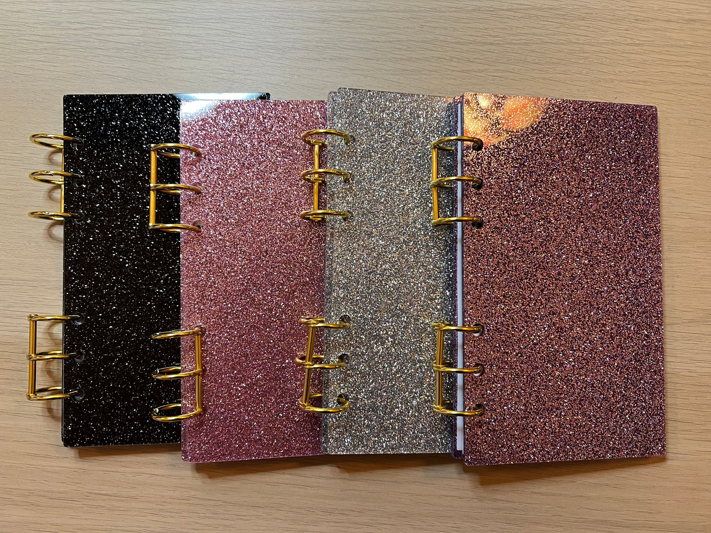 Classeur A6 rigide acrylique pailleté