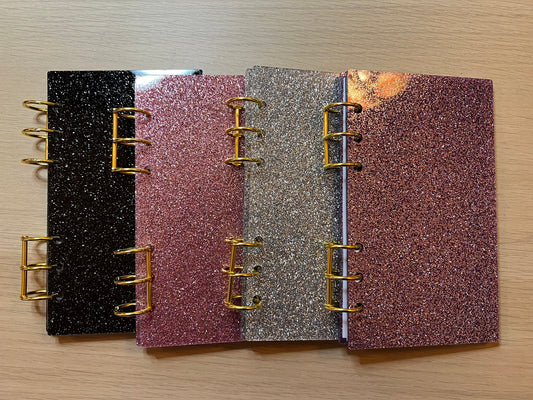 Classeur A6 rigide acrylique pailleté