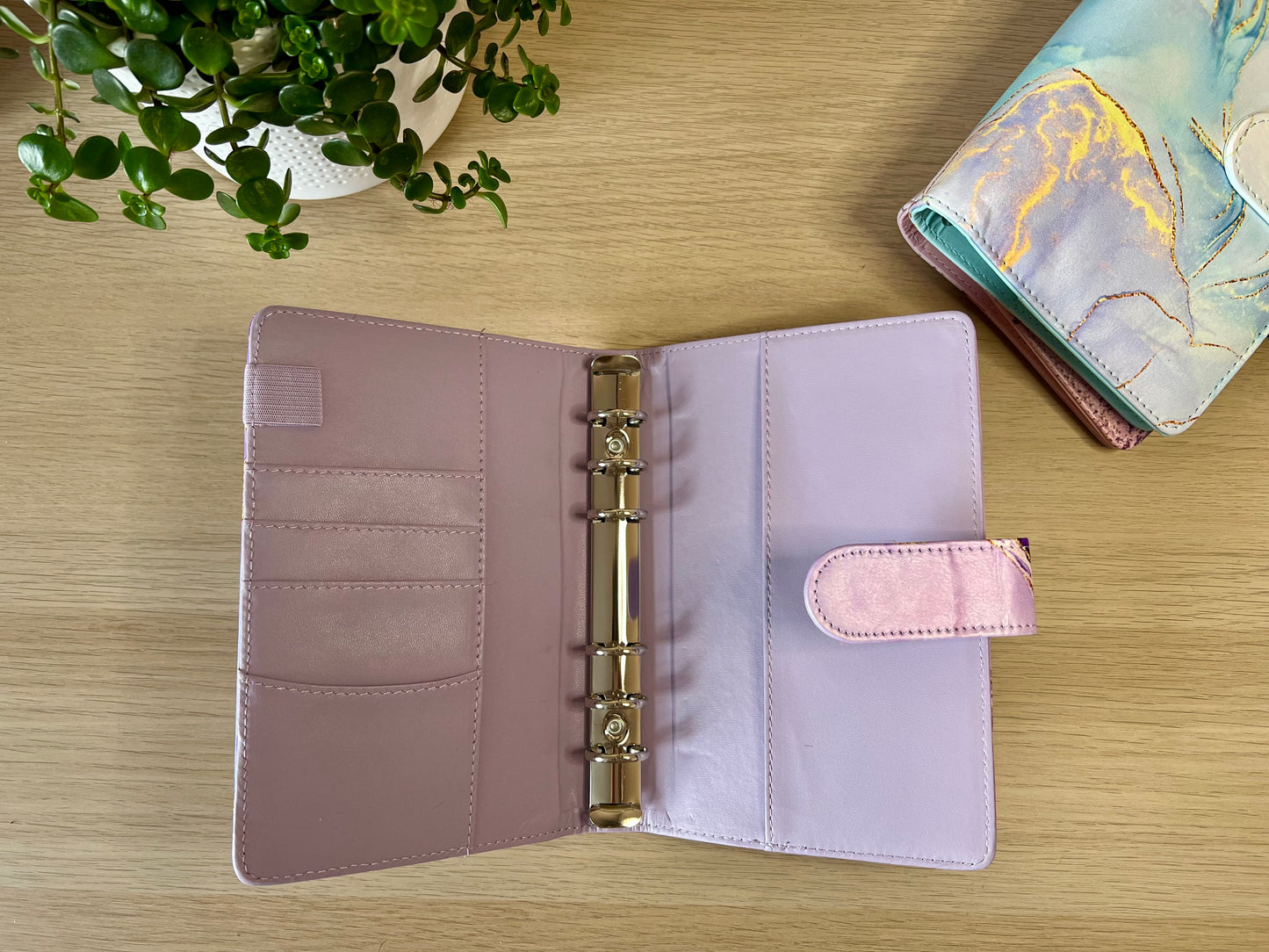 Classeur A6 6 anneaux effet marbré