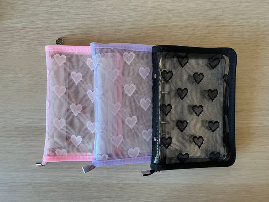 Classeur A6 à dentelle et cœurs ♥️